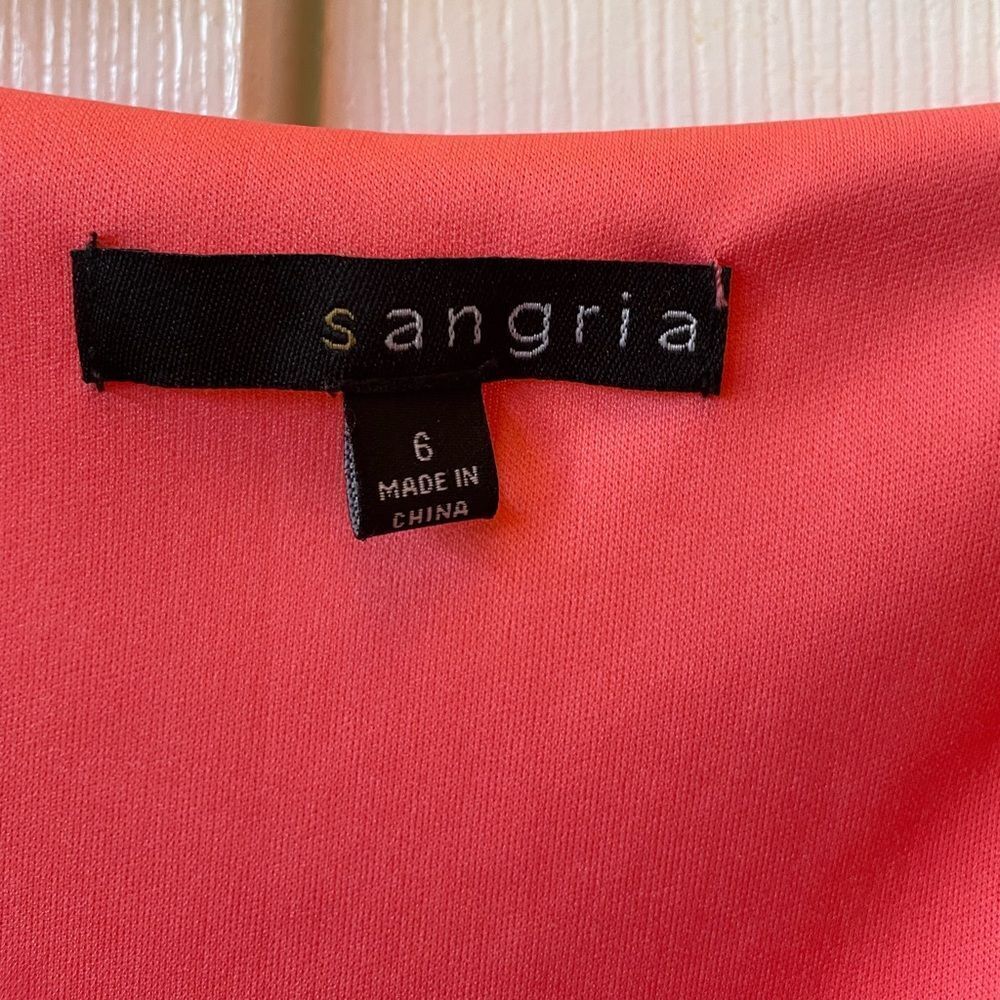 PINK FLORAL SLEEVELESS SANGRIA SURPLUS FRONT SIZE 6 - Picture 7 of 8